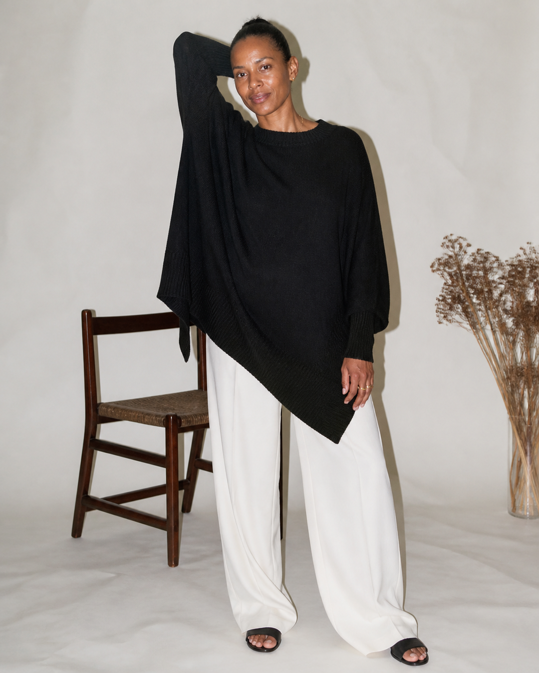 Pull en maille oversize à col rond