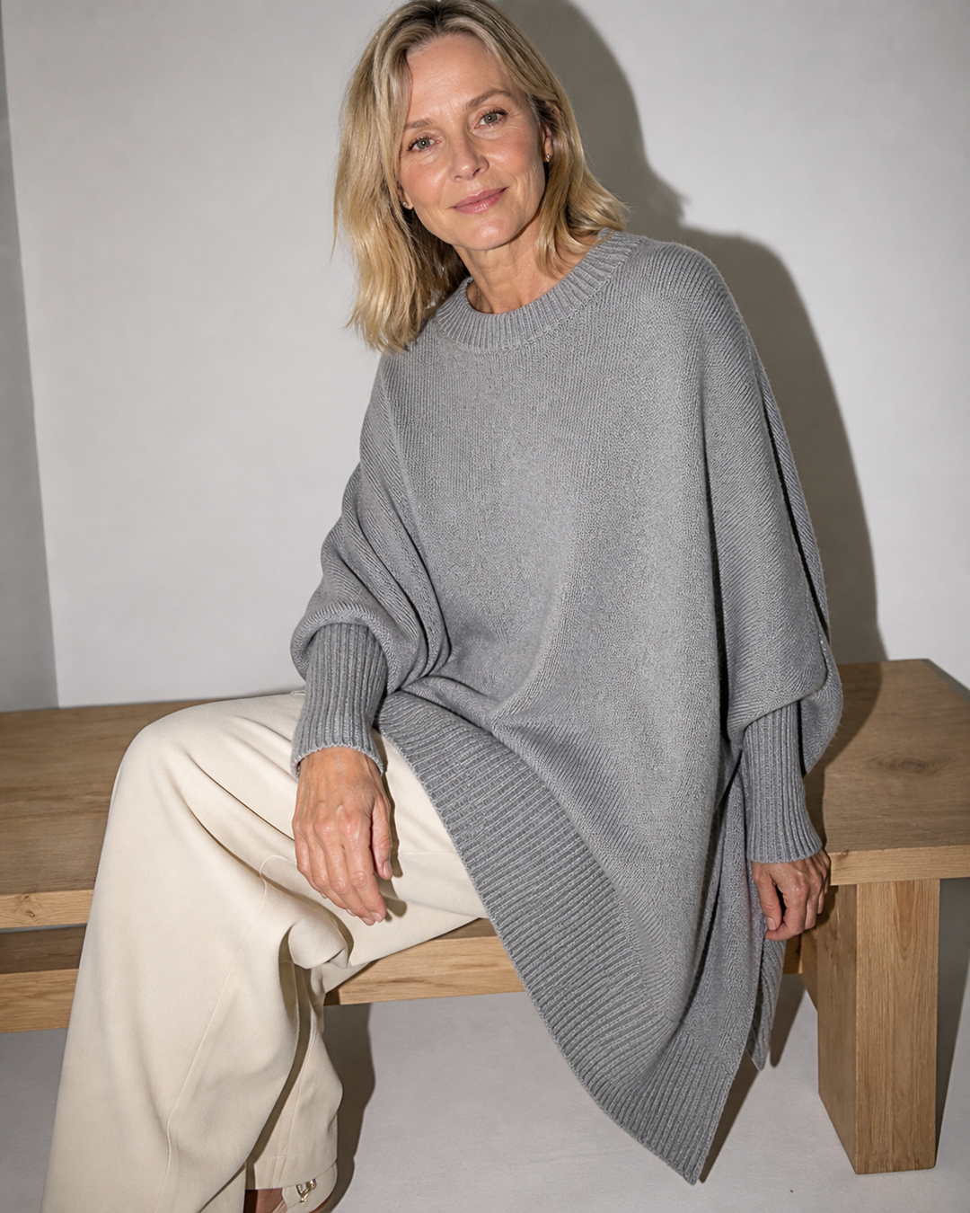 Pull en maille oversize à col rond