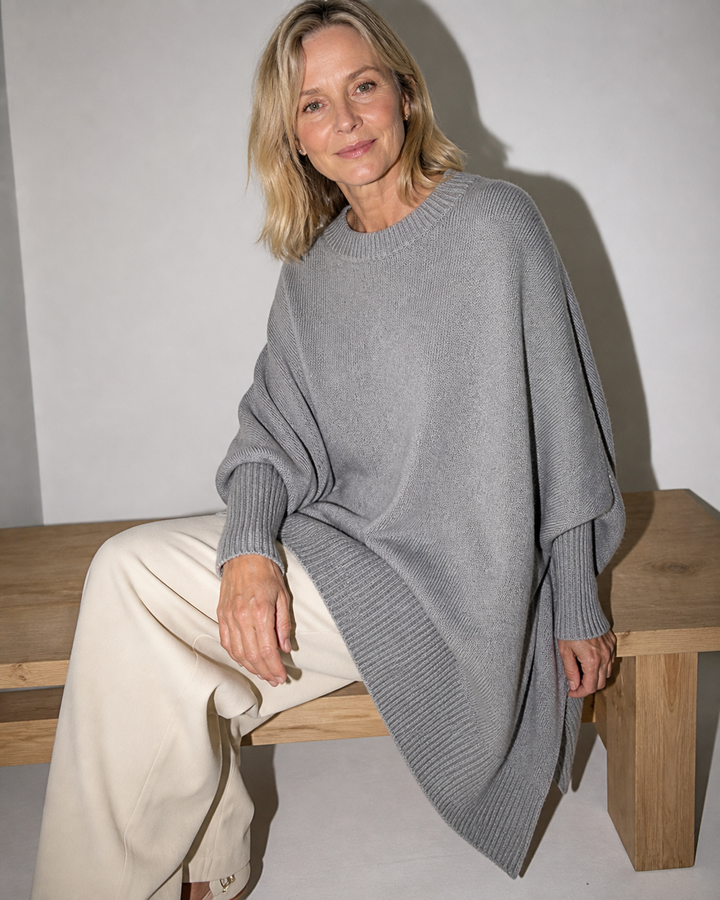 Pull en maille oversize à col rond