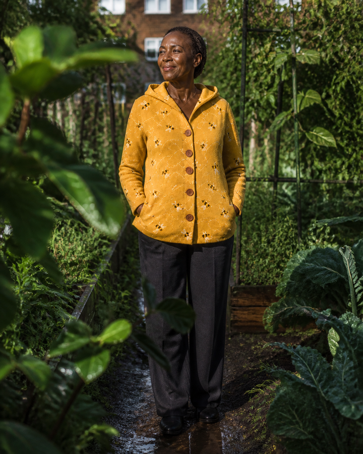 Cardigan à capuche Honeybee imprimé abeilles