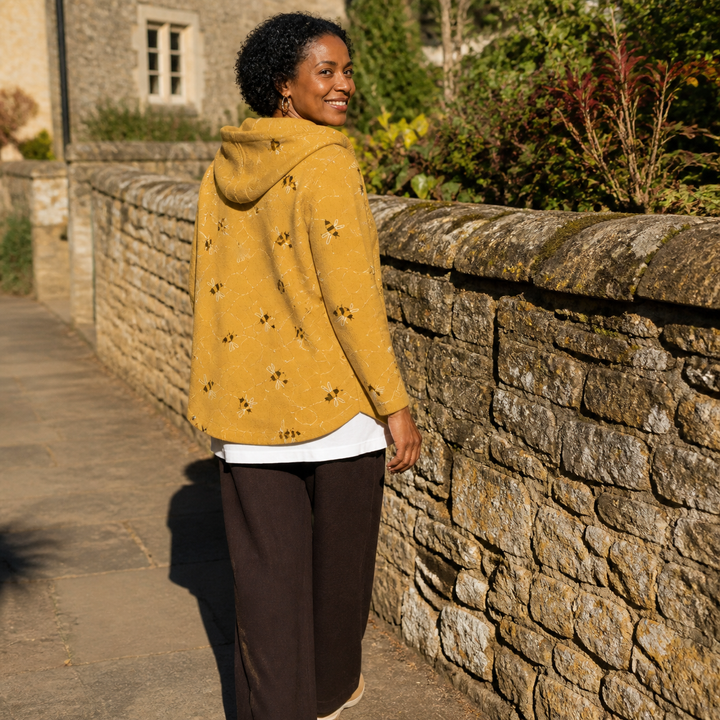 Cardigan à capuche Honeybee imprimé abeilles