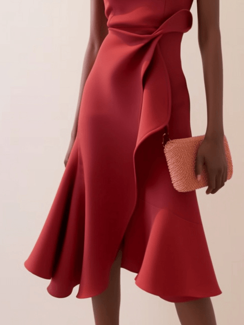 Robe Midi Trapèze Sans Manches