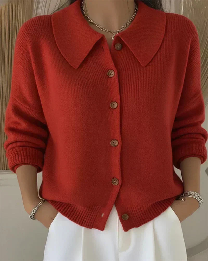 Cardigan Vespera à col boutonné