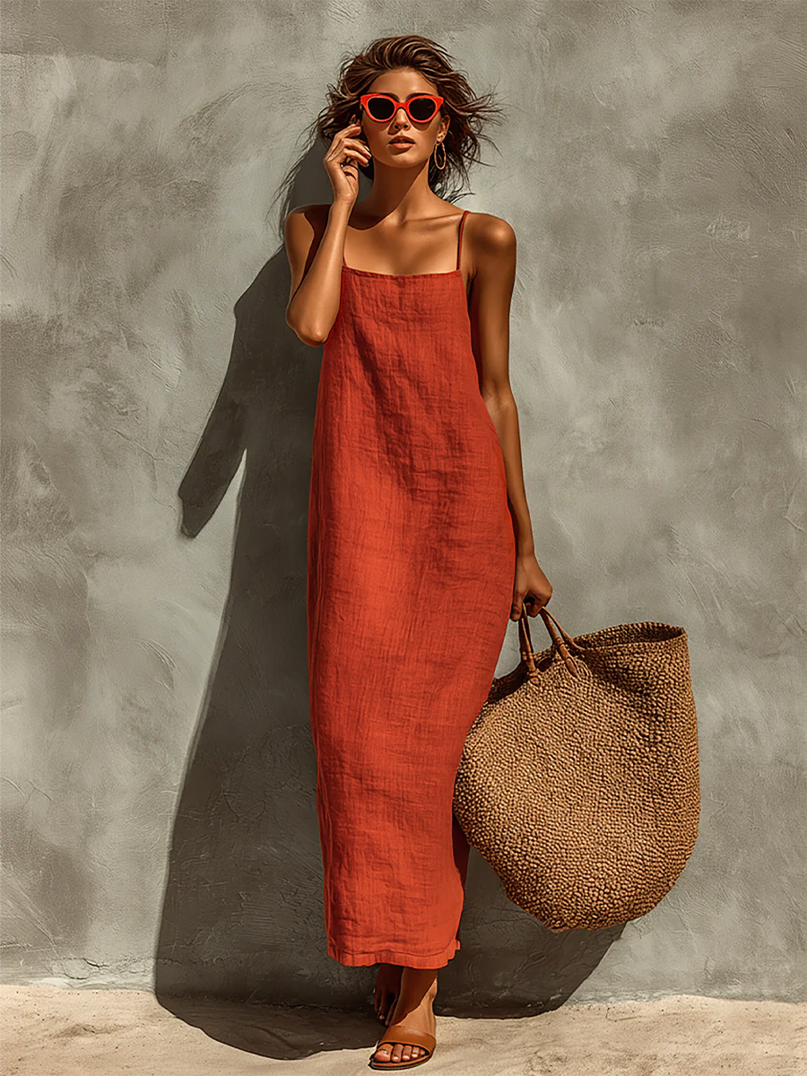 Robe Longue à Fines Bretelles