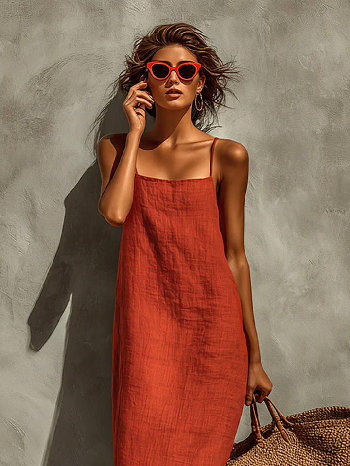 Robe Longue à Fines Bretelles