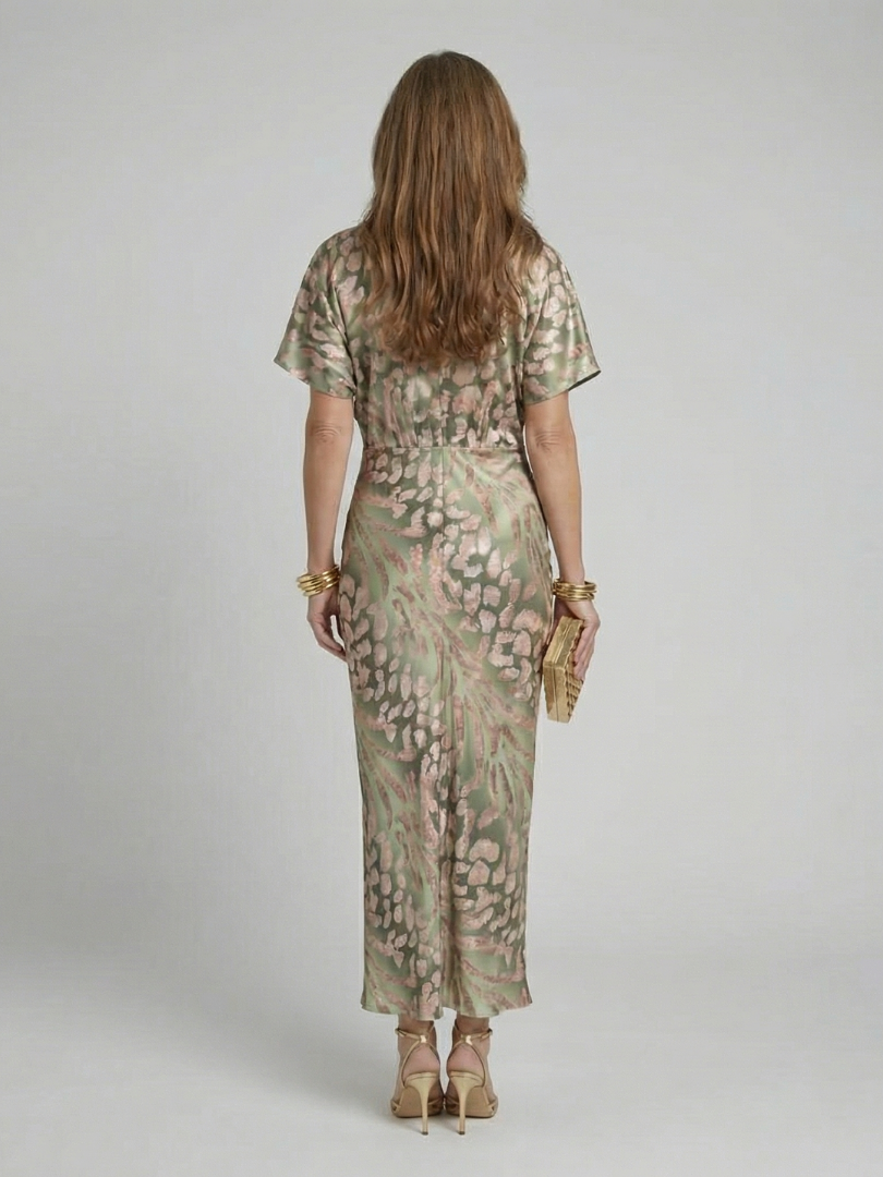 Robe Midi Coralie Motif Abstrait