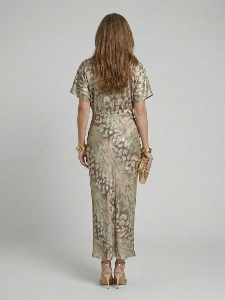 Robe Midi Coralie Motif Abstrait