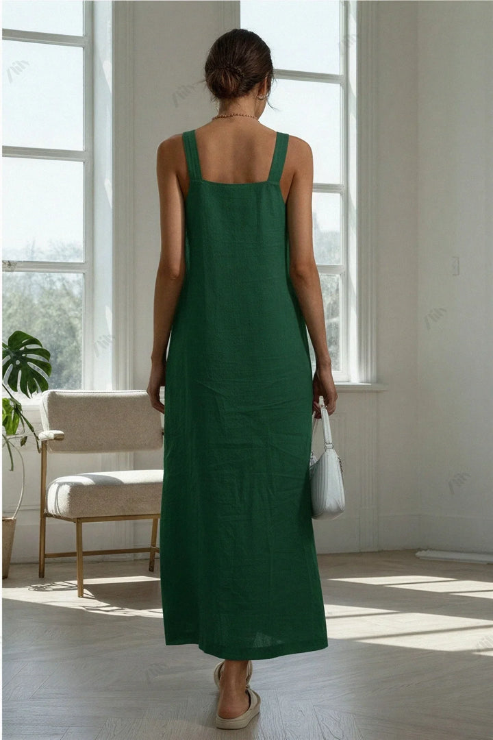 Robe Midi en Coton et Lin