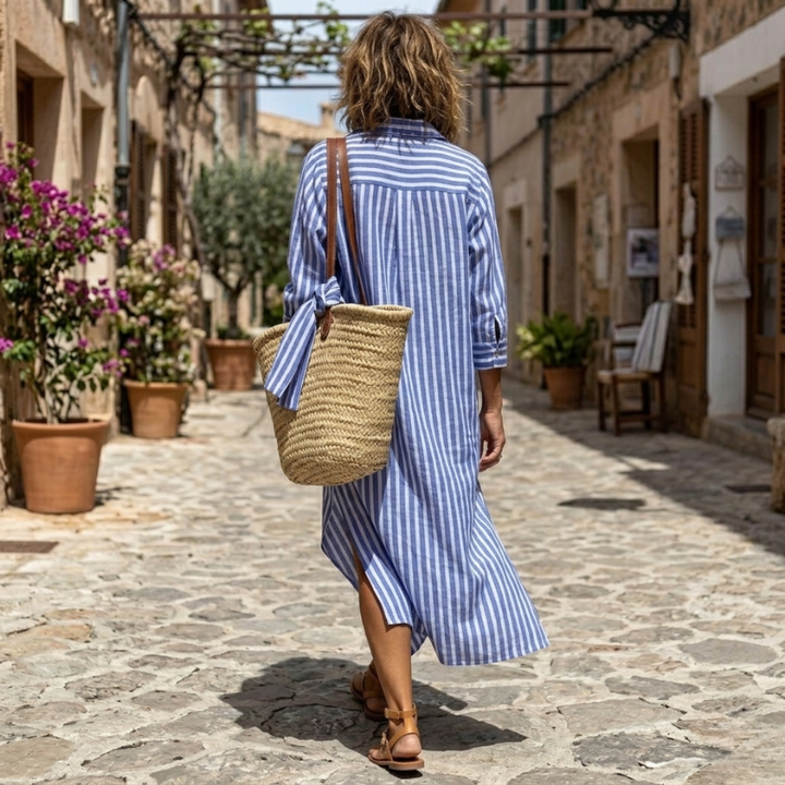 Robe Chemise Rayée Élégante