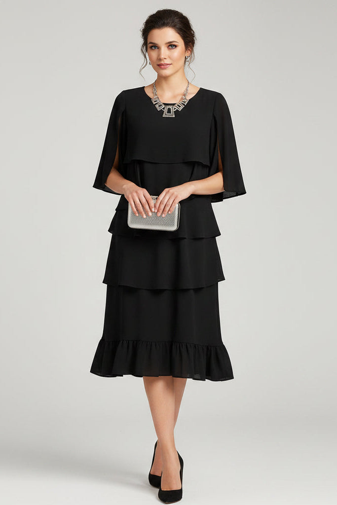 Robe Midi Anna à Volants Élégante