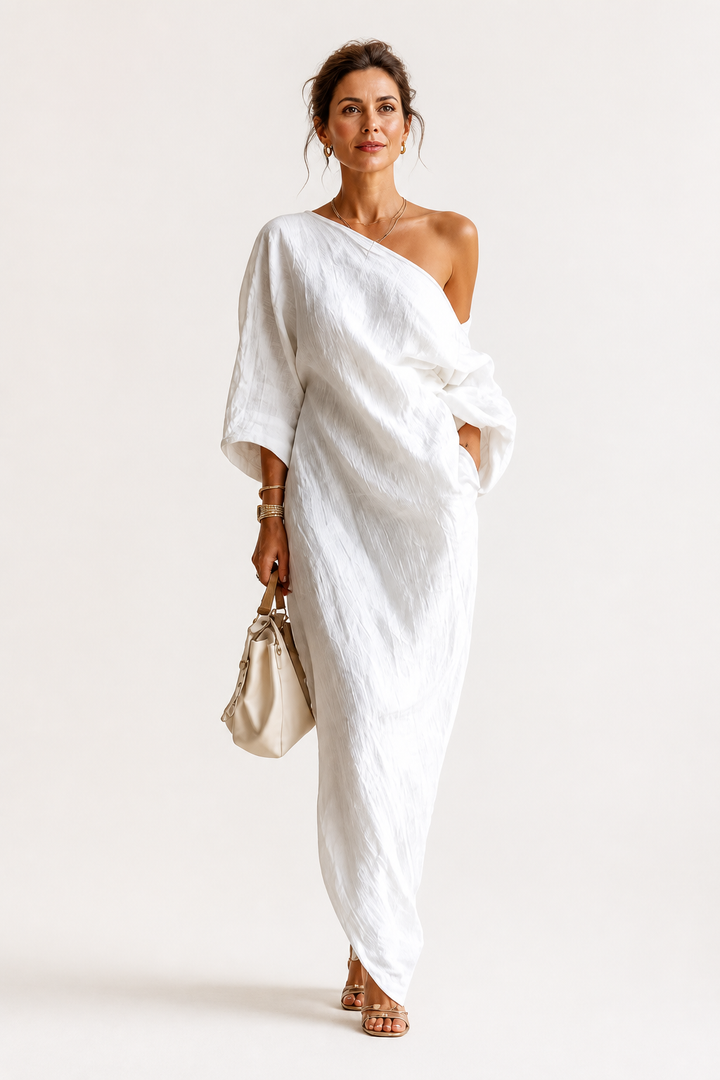 Robe Longue Amara Une Épaule