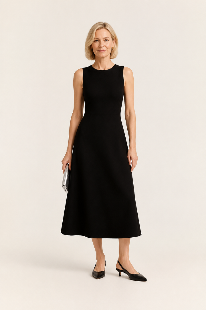 Robe Midi Française Minimaliste