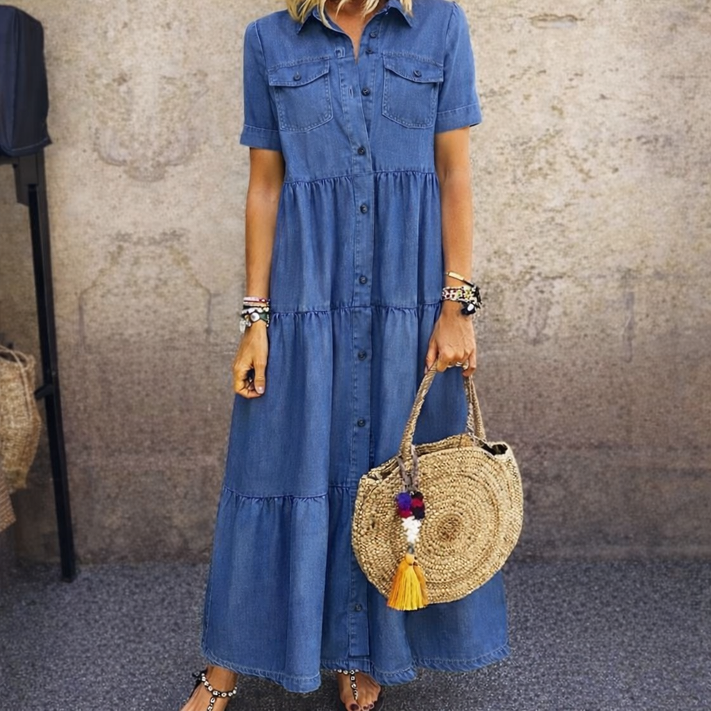 Robe Longue Elizabeth à Boutons