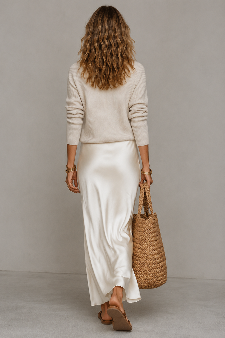 Ensemble Robe Longue en Satin Élégante