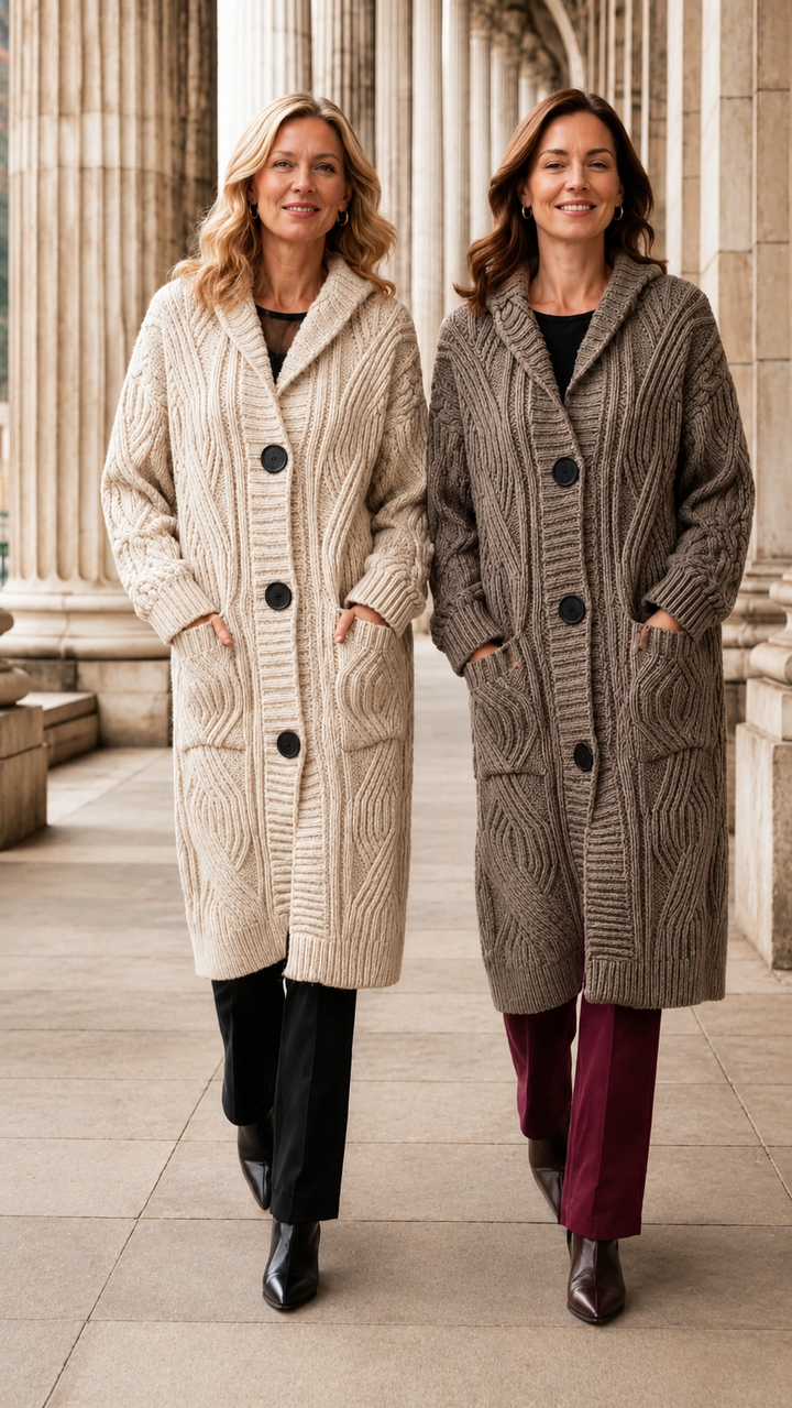 Veste en maille ample longue