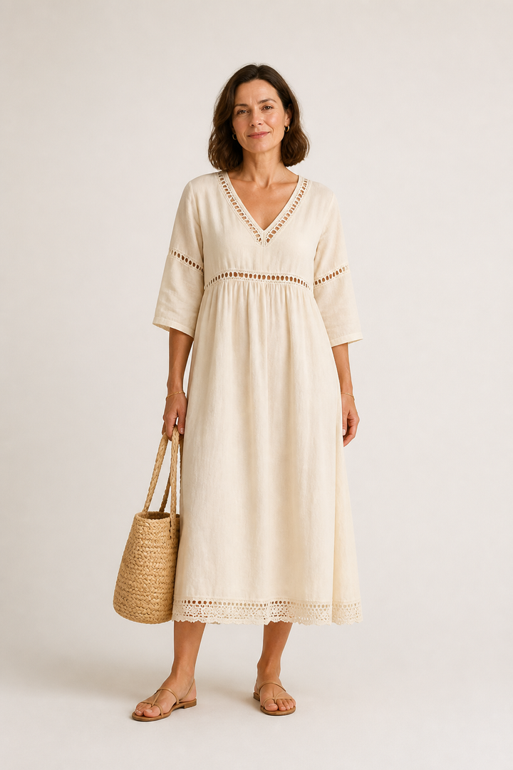 Robe Midi à Finition Crochet