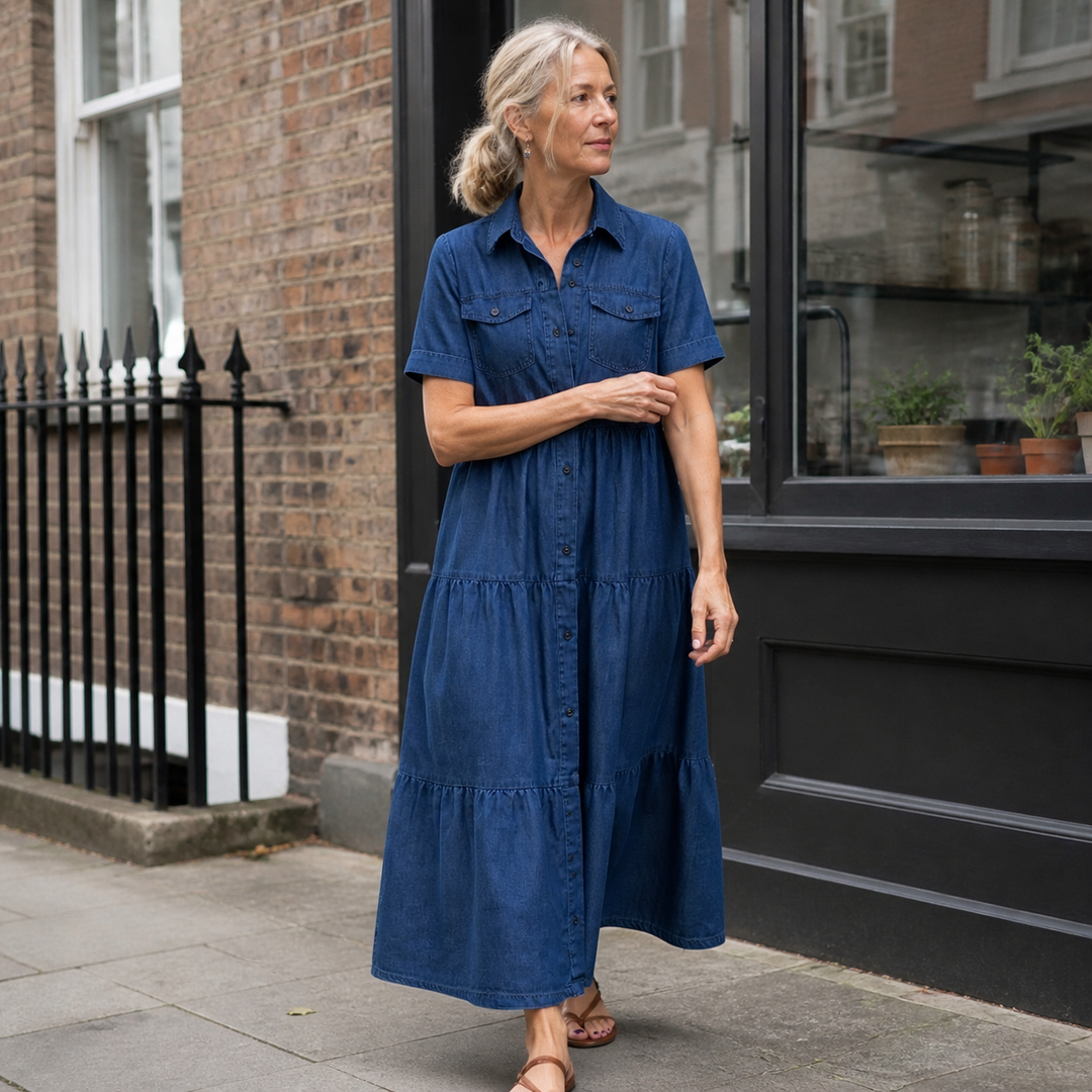 Robe Longue Elizabeth à Boutons