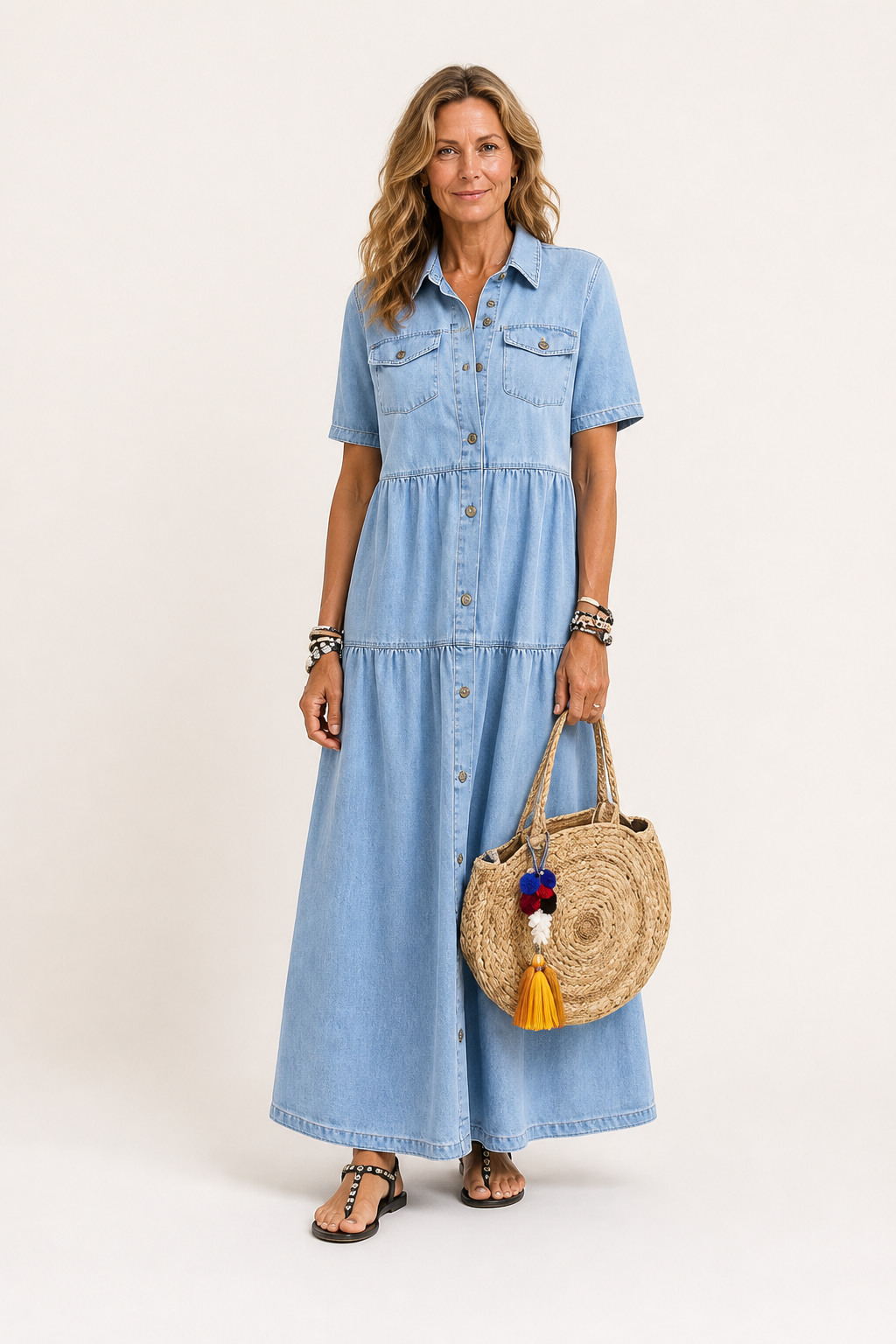 Robe Longue Elizabeth à Boutons