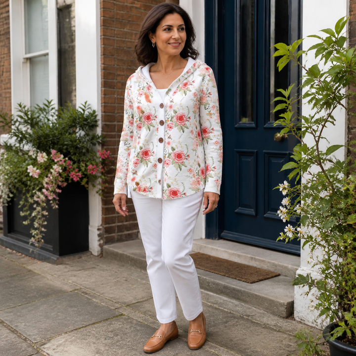 Cardigan fleuri