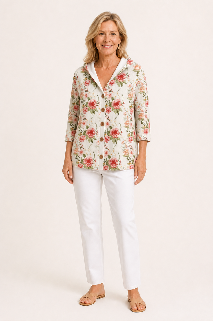Cardigan fleuri