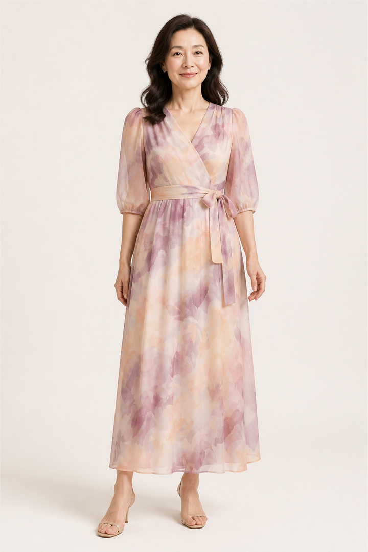 Robe Longue Française à Lacets