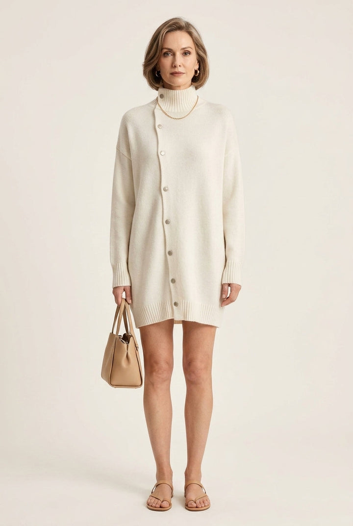 Cardigan col montant en maille