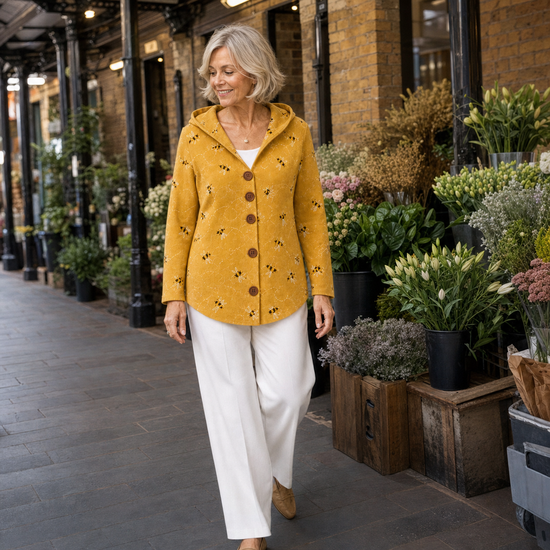Cardigan à capuche Honeybee imprimé abeilles
