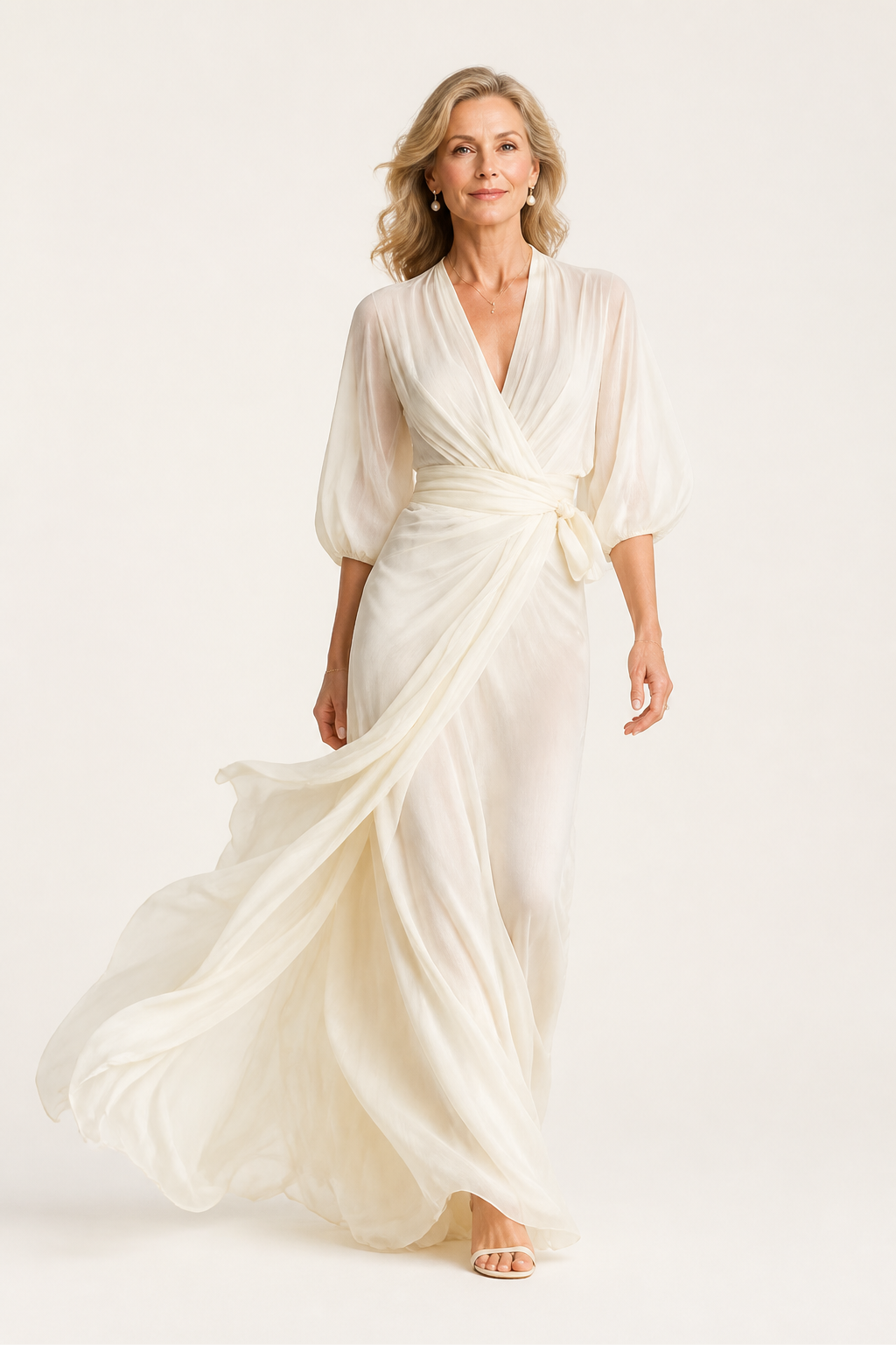 Robe Longue Ivoire Transparente