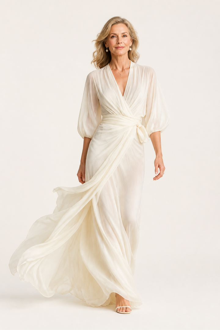 Robe Longue Ivoire Transparente