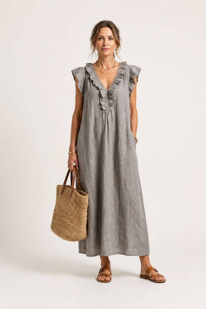 Robe Longue Col en V Josette