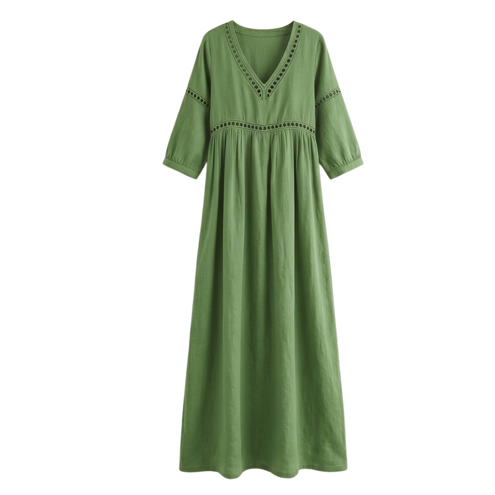 Robe Midi à Finition Crochet
