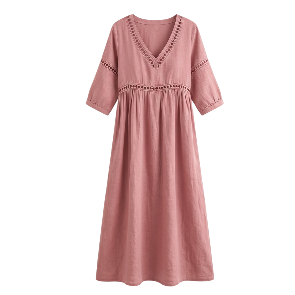 Robe Midi à Finition Crochet