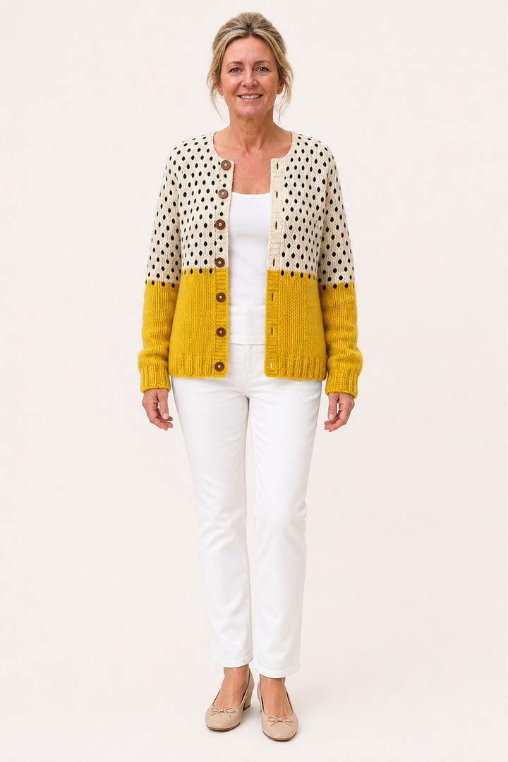 Cardigan Junella en maille vintage