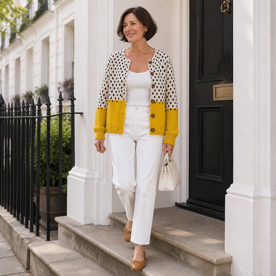 Cardigan Junella en maille vintage