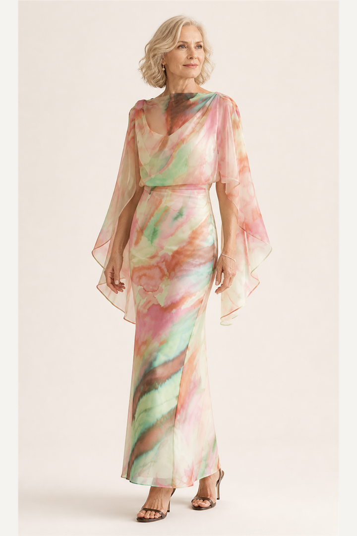 Robe Longue Manches Kimono
