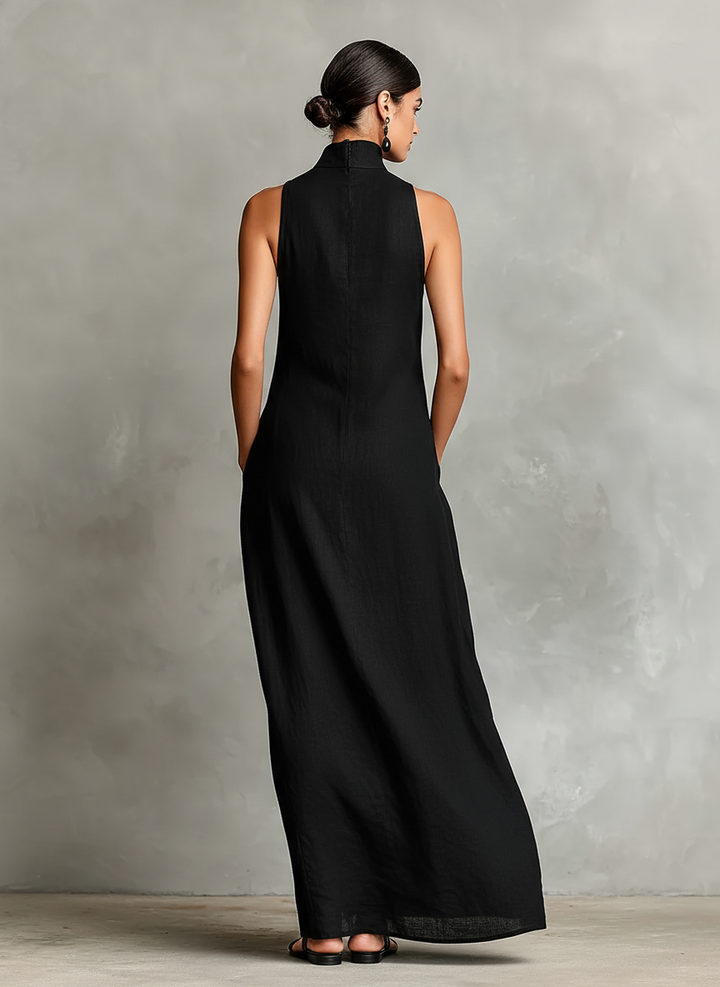 Robe Longue à Poches Latérales