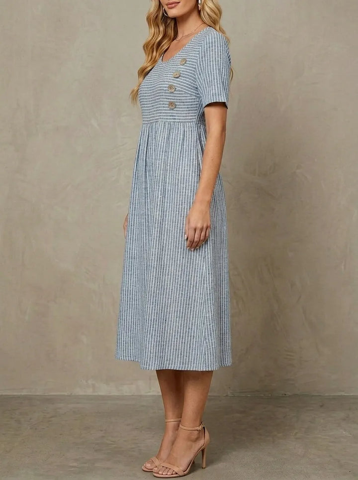 Robe Midi Rayée Riviera