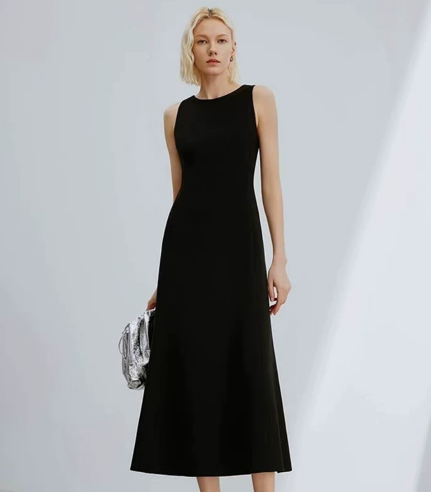 Robe Midi Française Minimaliste