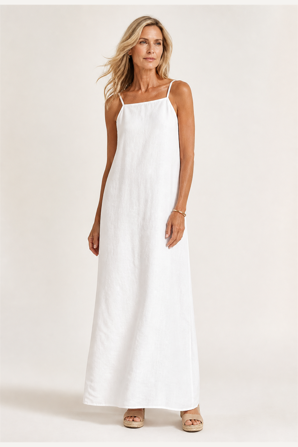 Robe Longue Minimaliste à Bretelles