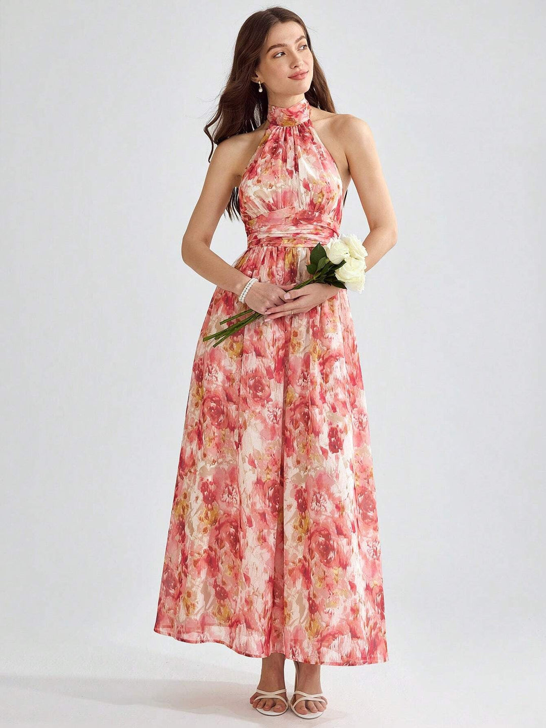 Robe Longue Dos Nu Col Halter