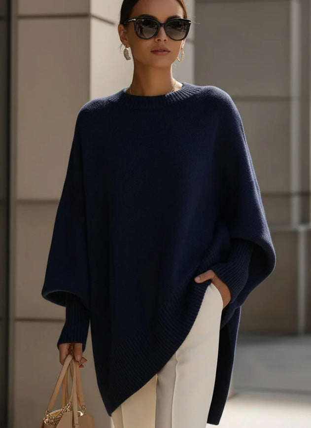Pull en maille oversize à col rond