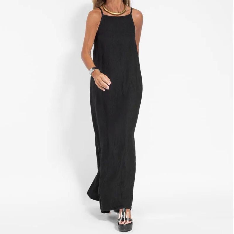 Robe Longue Minimaliste à Bretelles
