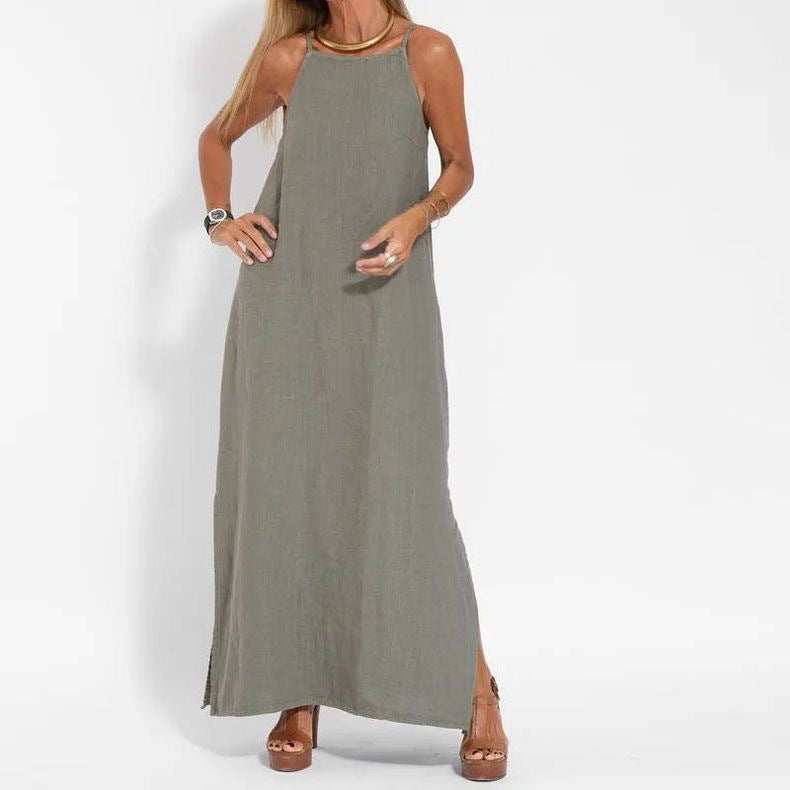 Robe Longue Minimaliste à Bretelles
