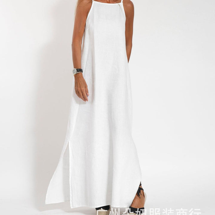 Robe Longue Minimaliste à Bretelles