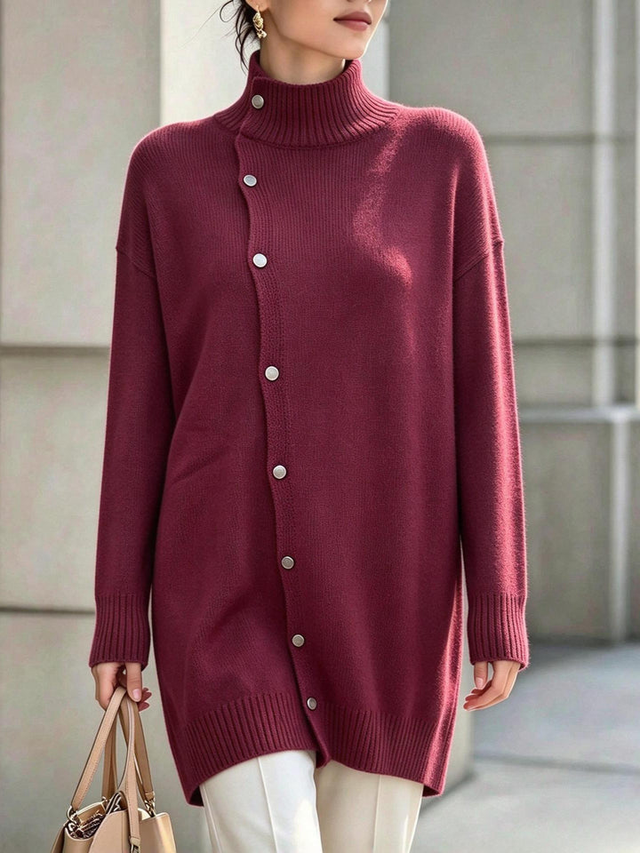 Cardigan col montant en maille