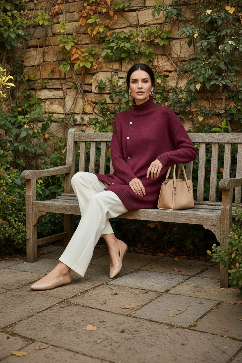 Cardigan col montant en maille