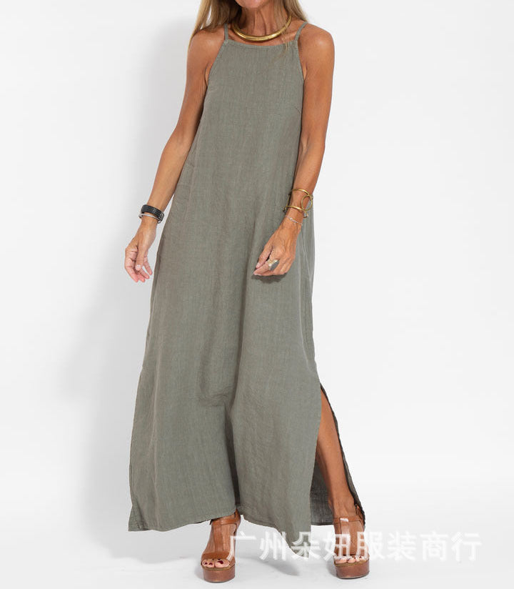 Robe Longue Minimaliste à Bretelles