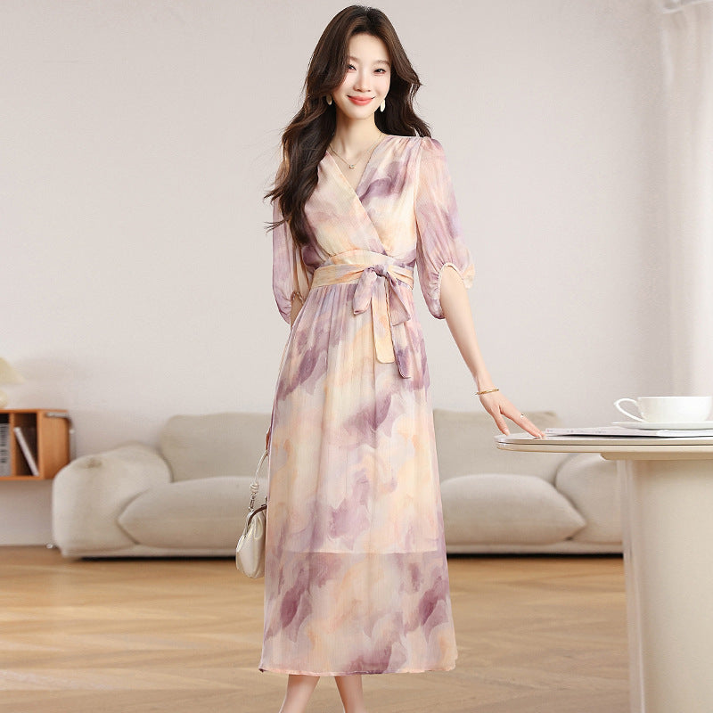 Robe Longue Française à Lacets
