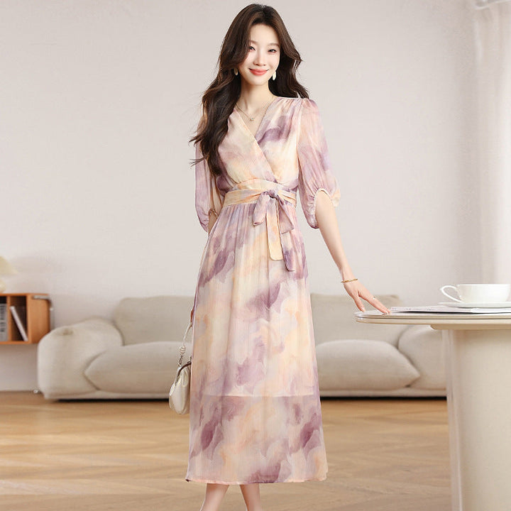 Robe Longue Française à Lacets