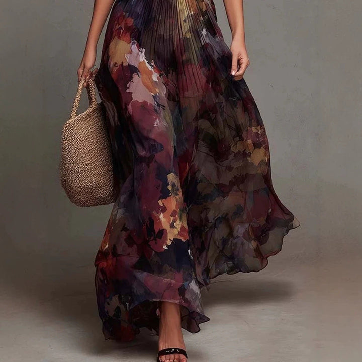 Robe Longue Bustier Froncé